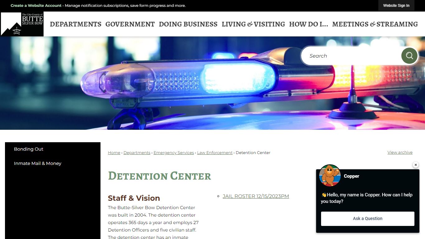 Detention Center | City and County of Butte-Silver Bow, MT